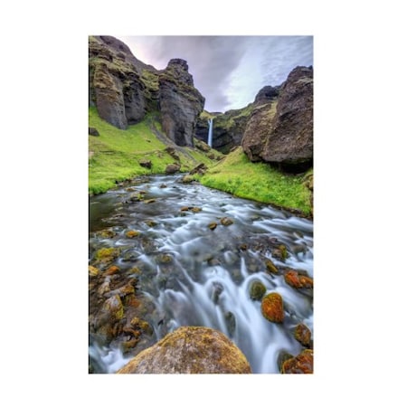 Pierre Leclerc 'Waterfall Kvernufoss' Canvas Art,16x24